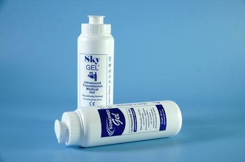  Vỏ chai đựng gel siêu âm mềm Sky Gel và Sonomed Gel - Màu trắng mềm 