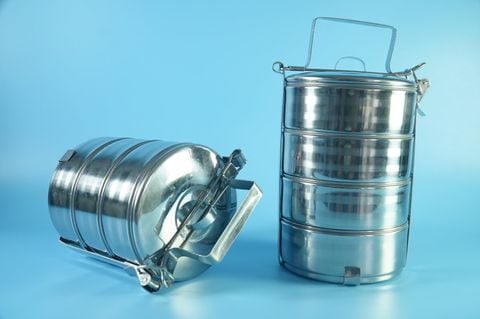  Cặp lồng đựng cơm inox bệnh nhân cà men giữ nhiệt y tế RMD, hộp cơm bệnh viện - Có quai 3 & 4 tầng 