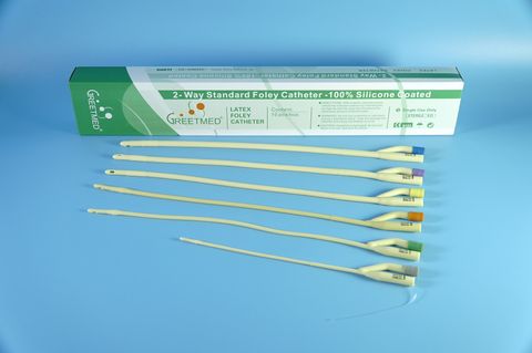  Dây ống thông tiểu 2 nhánh Foley Greetmed, ống sonde tiểu niệu đạo - Nhiều size 8 đến 24 FR 