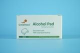  Hộp 100 miếng gạc tẩm cồn Greetmed Alcohol Pads bọc kín, vô trùng - Size 65mm x 30mm 