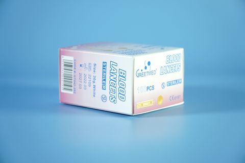  Hộp 100 kim lấy máu Greetmed kim dẹp, vô trùng, dùng 1 lần tiết kiệm - Nhiều màu 