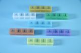  Hộp thuốc 7 ngày, hộp chia thuốc ngày & tuần GREETMED trong suốt có chữ nổi Braille cho người mù - Nhiều màu 