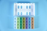  Hộp thuốc 7 ngày, hộp chia thuốc ngày & tuần GREETMED trong suốt có chữ nổi Braille cho người mù - Nhiều màu 