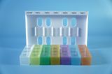 Hộp thuốc 7 ngày, hộp chia thuốc ngày & tuần GREETMED trong suốt có chữ nổi Braille cho người mù - Nhiều màu 