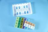  Hộp thuốc 7 ngày, hộp chia thuốc ngày & tuần GREETMED trong suốt có chữ nổi Braille cho người mù - Nhiều màu 
