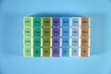  Hộp thuốc 7 ngày, hộp chia thuốc ngày & tuần GREETMED trong suốt có chữ nổi Braille cho người mù - Nhiều màu 
