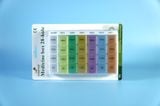  Hộp thuốc 7 ngày, hộp chia thuốc ngày & tuần GREETMED trong suốt có chữ nổi Braille cho người mù - Nhiều màu 