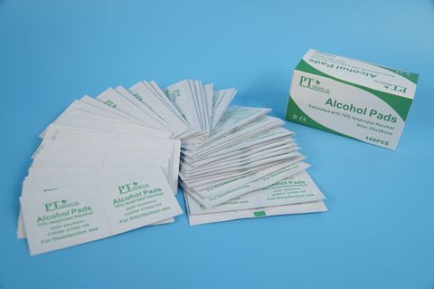  Hộp 100 miếng gạc y tế tẩm cồn PT MEDICAL cao cấp  - Size 65x30mm 
