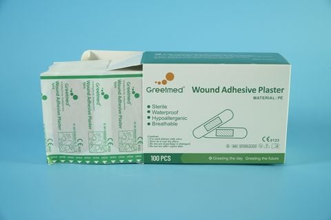  Băng cá nhân màu da lớn GREETMED miếng dán vết thương y tế - Hộp 100 cái 7,2x3,8cm 