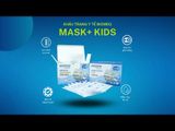  Hộp 50 cái khẩu trang 4 lớp trẻ em Biomeq Mask+ Kids kháng khuẩn, mềm mịn: Trên 8 tuổi 