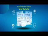  Hộp 15 khẩu trang y tế 3D cho trẻ em Biomeq 3D Kids 4 lớp tiện lợi: Trẻ dưới 8 tuổi 