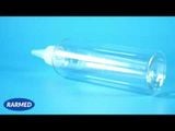  Vỏ chai đựng gel siêu âm PVC vỏ cứng đầu nhọn tiết kiệm - Màu trắng, trong suốt 