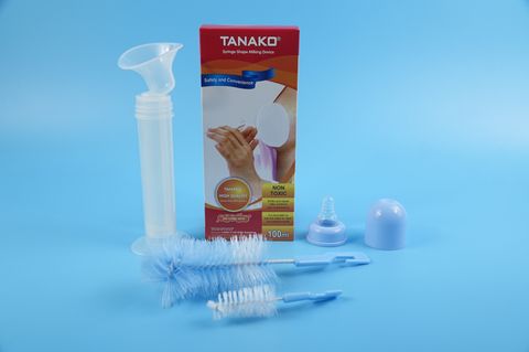  Dụng cụ hút sữa cầm tay TANAKO bình hút sữa cơ - Tặng núm vú + 2 cọ rửa 