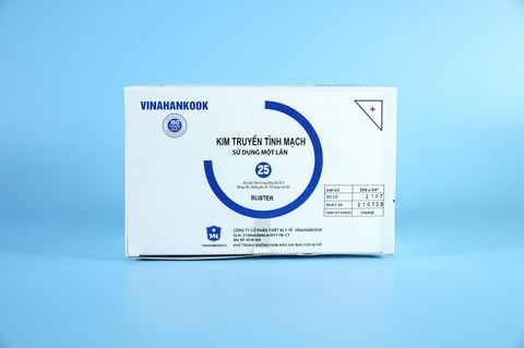  Hộp 50 kim bướm truyền tĩnh mạch VINAHANKOOK có kim và dây - Vỉ Blister, nhiều cỡ 