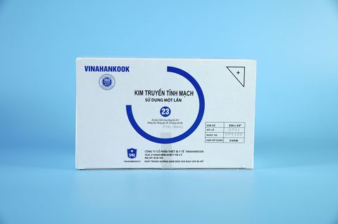  Hộp 50 kim bướm truyền tĩnh mạch VINAHANKOOK có kim và dây - Túi PE, nhiều cỡ 