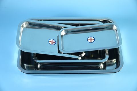  Khay đựng dụng cụ y tế, mâm y tế phẩu thuật Inox VITA MEDICAL dày, cao cấp - Nhiều cỡ 