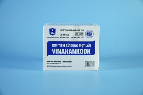  Hộp 100 đầu kim tiêm y tế VINAHANKOOK cho bơm tiêm các loại - Cỡ 26G đến 18G 