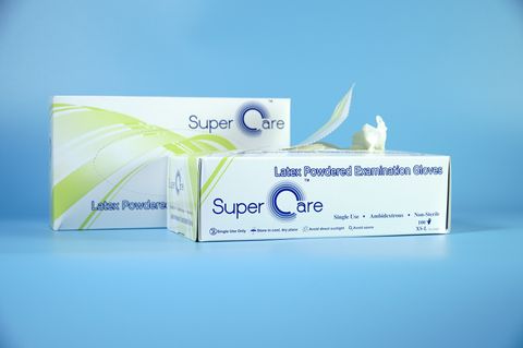  Găng tay y tế Super Care Thái Lan có bột, chuyên dùng trong y tế, bệnh viện - Nhiều Size 