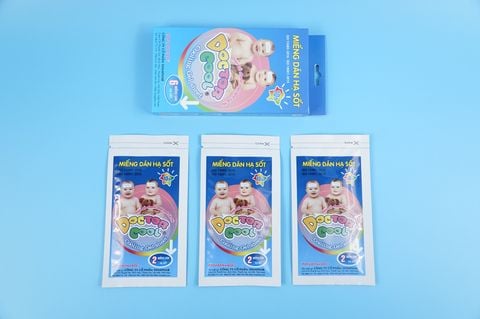  Miếng dán hạ sốt Doctor Cool cho trẻ em, dán hạ sốt nhanh - 10 giờ, hộp 6 miếng 