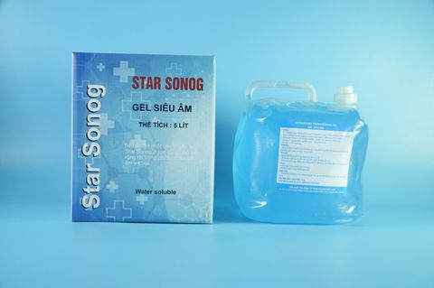  Gel siêu âm Star Sonog xanh Hàn Quốc, gel máy siêu âm thai - Màu xanh 5 lít & 1 lít 