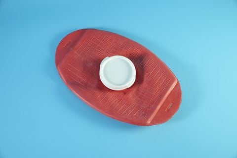  Túi chườm nóng lạnh cao su tròn oval GREETMED - Chườm bụng kinh,vết bầm tím - Giữ nhiệt lâu, dày, bền 