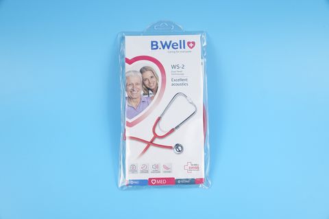  Ống tai nghe y tế BWELL WS-2, tai nghe bác sĩ cỡ nhỏ - Xanh & đỏ 