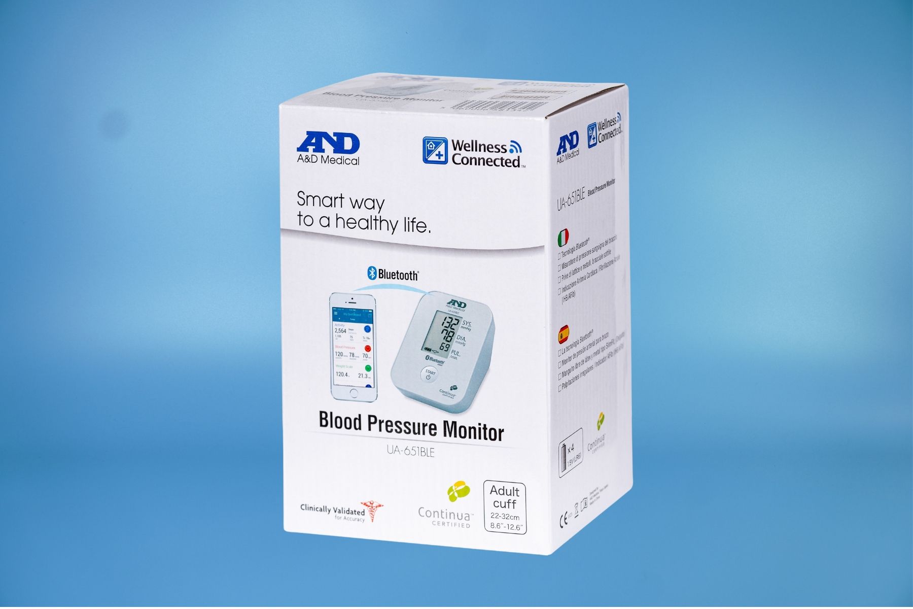 Máy đo huyết áp bắp tay AND UA-651BLE kết nối Bluetooth & ứng dụng - RARMED