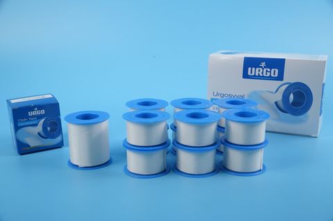  Cuộn băng keo lụa Urgo Urgosyval 2,5 & 5cm x 5m băng các vết thương phẫu thuật cố định thiết bị y tế 