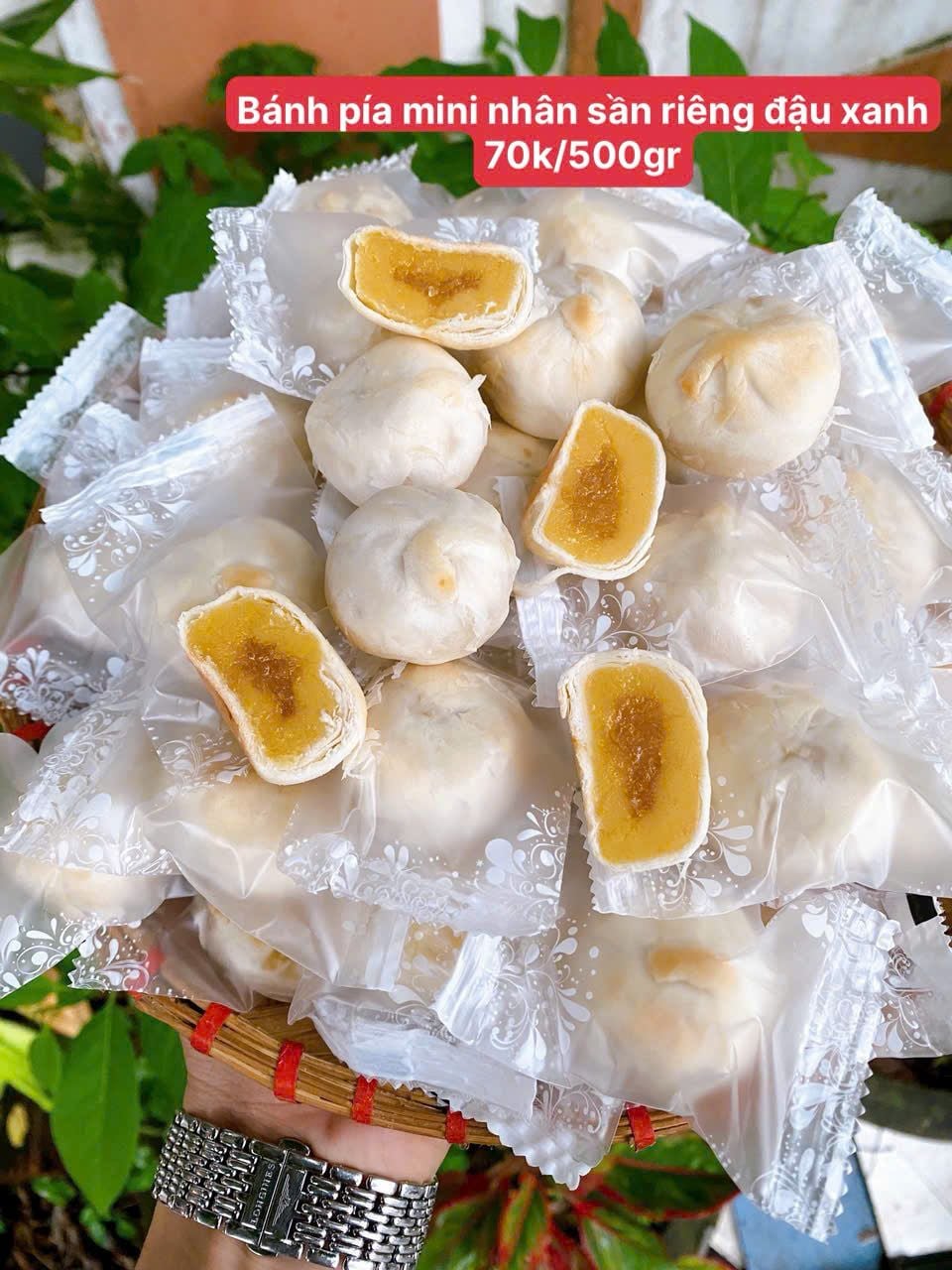 Bánh Pía Mini Nhân Sầu Riêng Đậu Xanh 500gr – Hạt Dinh Dưỡng Tây Nguyên