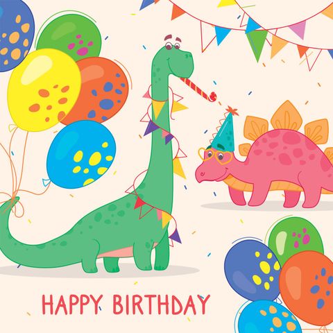  Puzzle Postcard - Happy Birthday Dinosaur 
