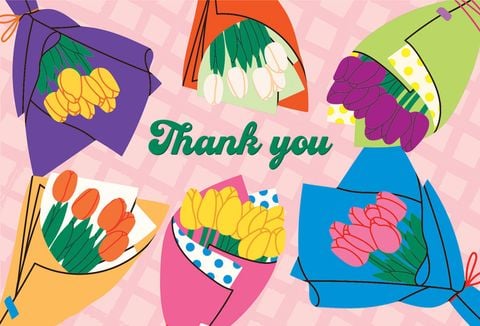  Puzzle Postcard - Thank You Flower 