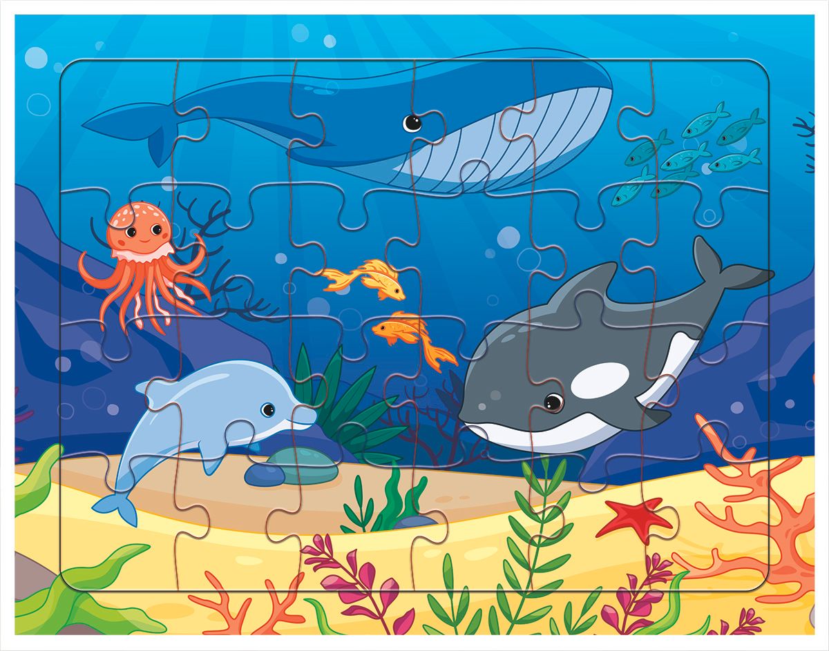  Tranh Xếp Hình Giggle 24 Mảnh 21x16cm 