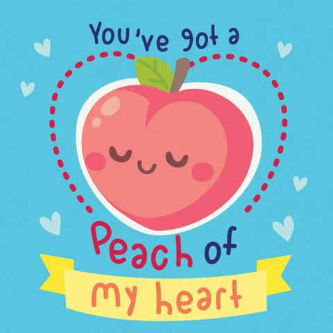  Puzzle Postcard - Peach of my heart 