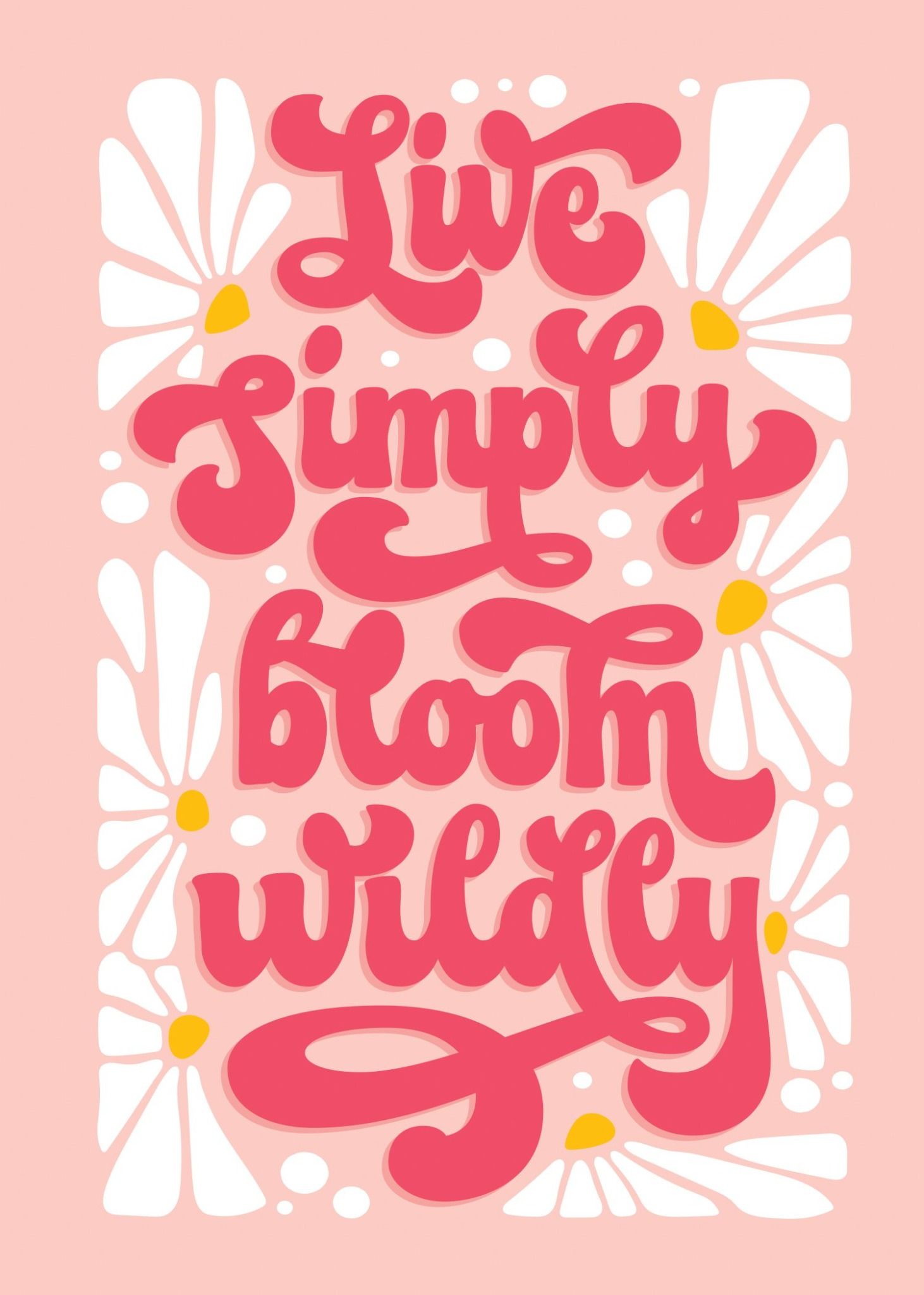  Puzzle Postcard - Live simply Bloom wildly 