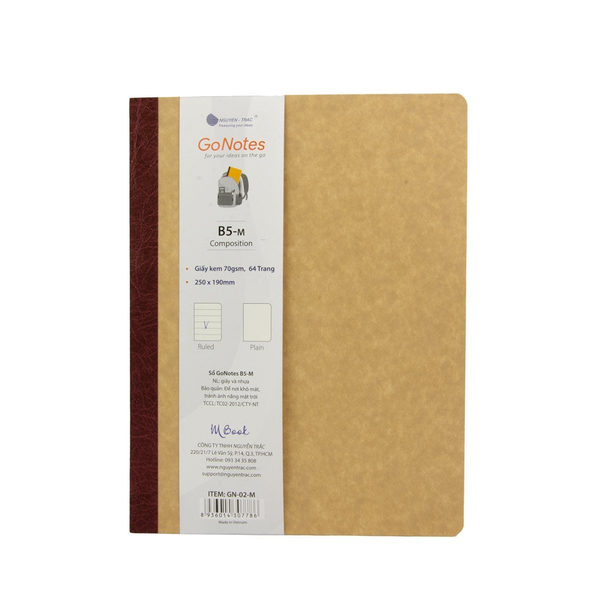  Sổ Tay Go Notes May Gáy - B5 