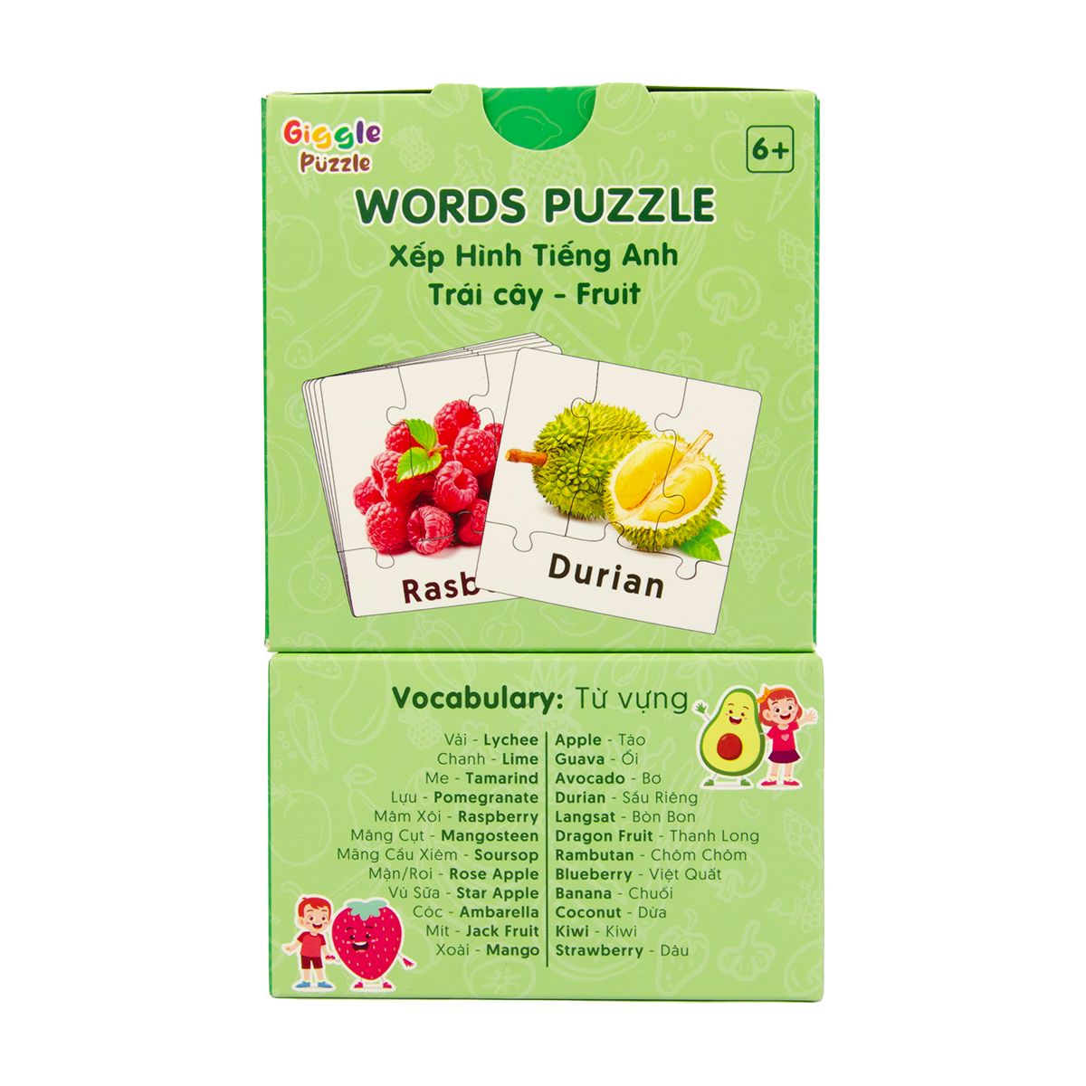  Xếp Hình Từ Vựng Tiếng Anh - Trái Cây 