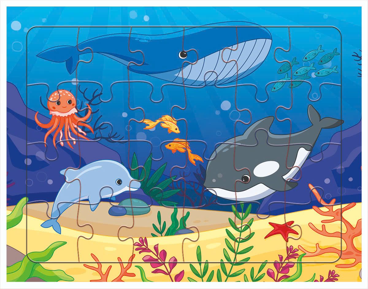  Tranh Xếp Hình Giggle 24 Mảnh 21x16cm 