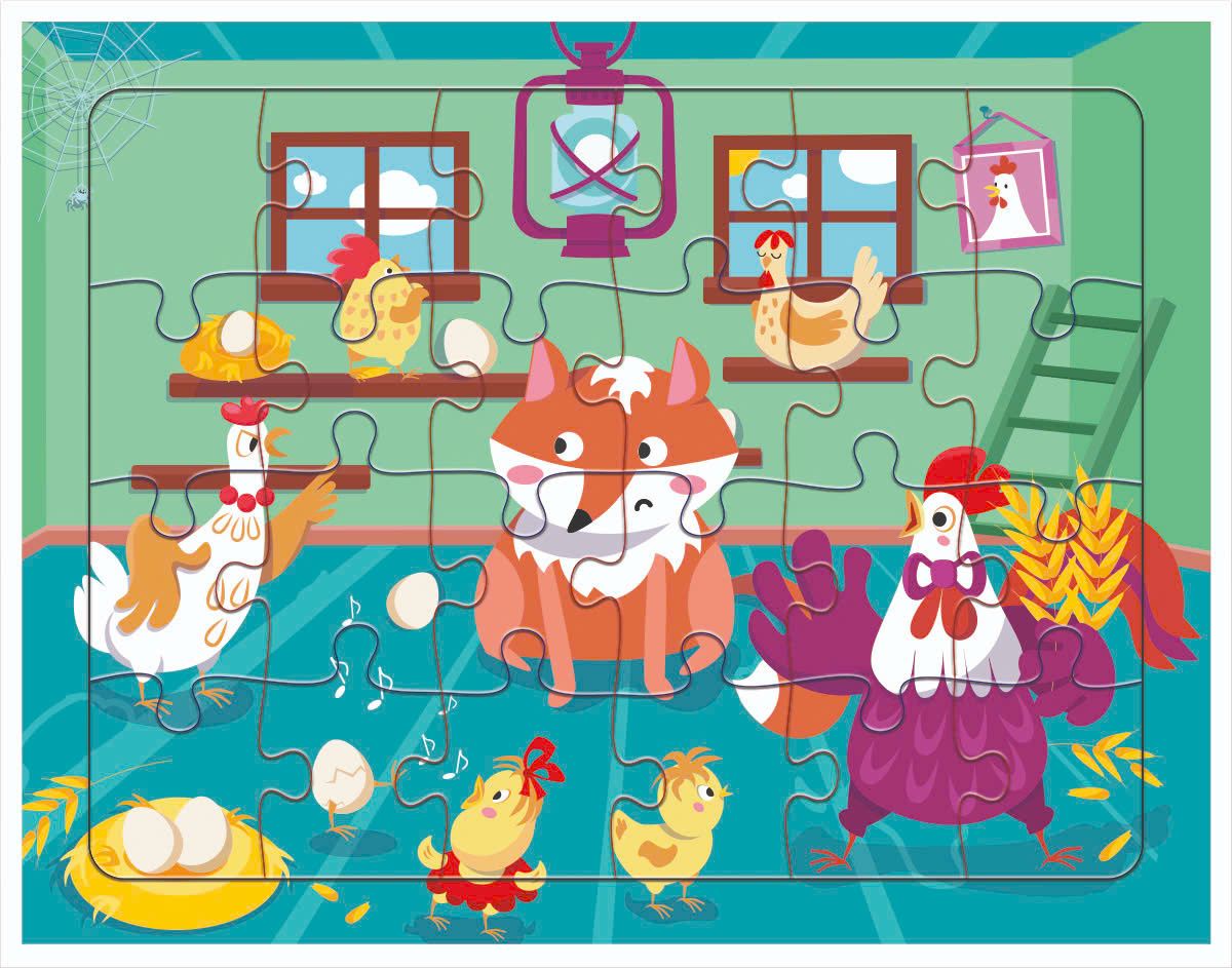  Tranh Xếp Hình Giggle 24 Mảnh 21x16cm 