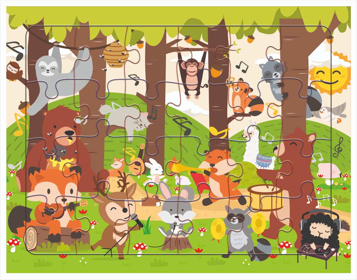  Tranh Xếp Hình Giggle 24 Mảnh 21x16cm 