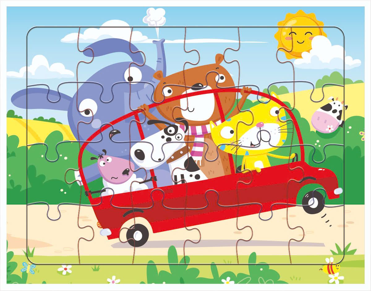  Tranh Xếp Hình Giggle 24 Mảnh 21x16cm 