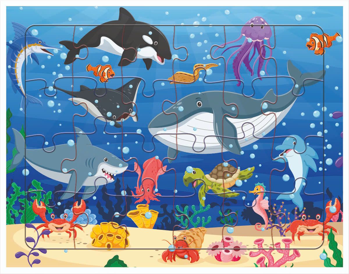  Tranh Xếp Hình Giggle 24 Mảnh 21x16cm 