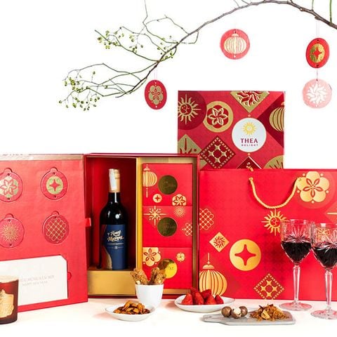 Set 11: Khang Niên Bội Phúc- 1 rượu 3 bánh Tết 2025