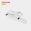  Ổ cắm Điện Quang ĐQ 003A-04, 6 lỗ 3 chấu, 2 công tắc, dây dài 2 mét, 5 mét 