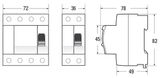  Cầu dao tự động CB chống giật 2 tép VLL45N Sino 