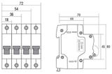  Cầu dao tự động CB 3 tép PS45N Sino 