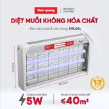  Đèn bắt muỗi Điện Quang ĐQ EML05L (485x65x250mm) 