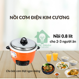  Nồi cơm Kim Cương nắp rời 0.8 lít 