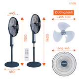  Quạt đứng có remote NSF1602G-RC Nanoco 
