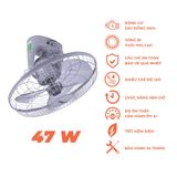  Quạt trần đảo có remote NOF1603G-RC Nanoco 