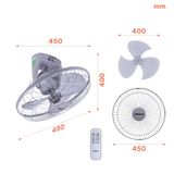 Quạt trần đảo có remote NOF1603G-RC Nanoco 